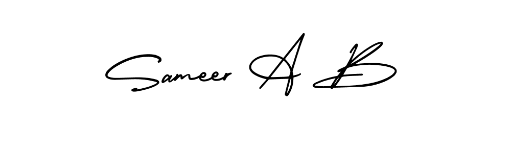 Once you've used our free online signature maker to create your best signature AmerikaSignatureDemo-Regular style, it's time to enjoy all of the benefits that Sameer A B name signing documents. Sameer A B signature style 3 images and pictures png