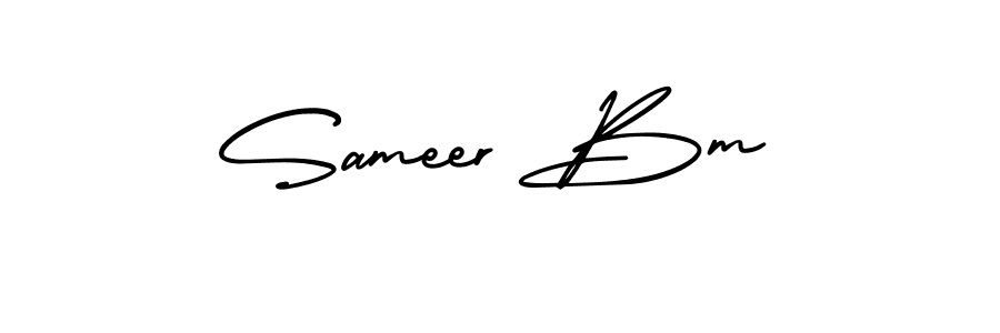 Also You can easily find your signature by using the search form. We will create Sameer Bm name handwritten signature images for you free of cost using AmerikaSignatureDemo-Regular sign style. Sameer Bm signature style 3 images and pictures png