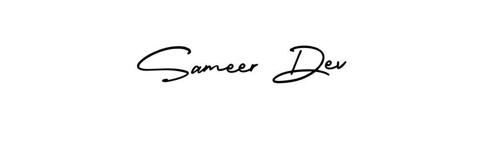 Create a beautiful signature design for name Sameer Dev. With this signature (AmerikaSignatureDemo-Regular) fonts, you can make a handwritten signature for free. Sameer Dev signature style 3 images and pictures png