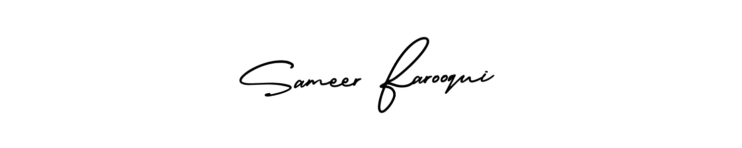 Make a beautiful signature design for name Sameer Farooqui. Use this online signature maker to create a handwritten signature for free. Sameer Farooqui signature style 3 images and pictures png