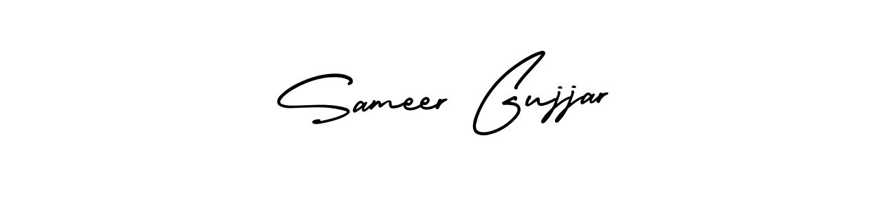 Use a signature maker to create a handwritten signature online. With this signature software, you can design (AmerikaSignatureDemo-Regular) your own signature for name Sameer Gujjar. Sameer Gujjar signature style 3 images and pictures png