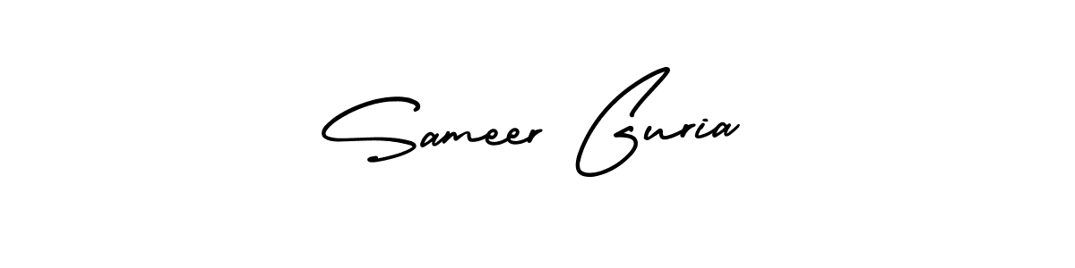 Use a signature maker to create a handwritten signature online. With this signature software, you can design (AmerikaSignatureDemo-Regular) your own signature for name Sameer Guria. Sameer Guria signature style 3 images and pictures png