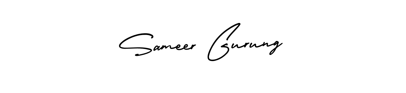 How to Draw Sameer Gurung signature style? AmerikaSignatureDemo-Regular is a latest design signature styles for name Sameer Gurung. Sameer Gurung signature style 3 images and pictures png