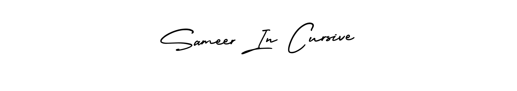 How to make Sameer In Cursive name signature. Use AmerikaSignatureDemo-Regular style for creating short signs online. This is the latest handwritten sign. Sameer In Cursive signature style 3 images and pictures png