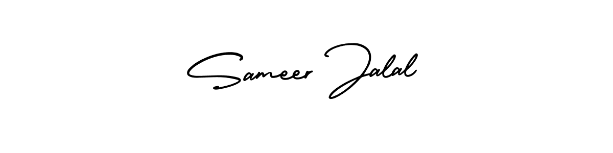 How to make Sameer Jalal name signature. Use AmerikaSignatureDemo-Regular style for creating short signs online. This is the latest handwritten sign. Sameer Jalal signature style 3 images and pictures png