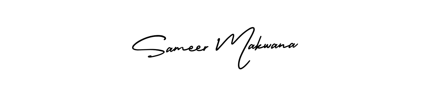 How to Draw Sameer Makwana signature style? AmerikaSignatureDemo-Regular is a latest design signature styles for name Sameer Makwana. Sameer Makwana signature style 3 images and pictures png