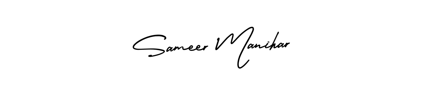 Design your own signature with our free online signature maker. With this signature software, you can create a handwritten (AmerikaSignatureDemo-Regular) signature for name Sameer Manihar. Sameer Manihar signature style 3 images and pictures png