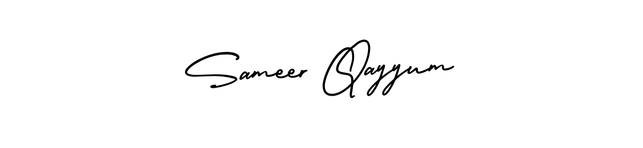 How to make Sameer Qayyum signature? AmerikaSignatureDemo-Regular is a professional autograph style. Create handwritten signature for Sameer Qayyum name. Sameer Qayyum signature style 3 images and pictures png