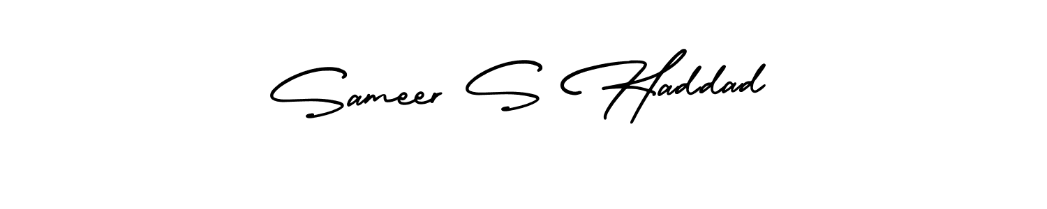 How to Draw Sameer S Haddad signature style? AmerikaSignatureDemo-Regular is a latest design signature styles for name Sameer S Haddad. Sameer S Haddad signature style 3 images and pictures png