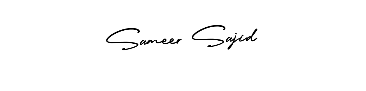 Design your own signature with our free online signature maker. With this signature software, you can create a handwritten (AmerikaSignatureDemo-Regular) signature for name Sameer Sajid. Sameer Sajid signature style 3 images and pictures png