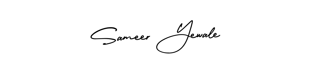 if you are searching for the best signature style for your name Sameer Yewale. so please give up your signature search. here we have designed multiple signature styles  using AmerikaSignatureDemo-Regular. Sameer Yewale signature style 3 images and pictures png