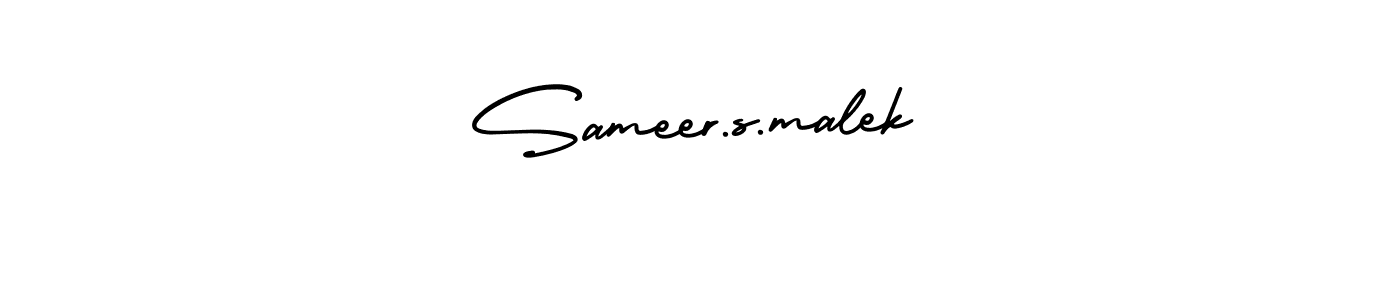 Use a signature maker to create a handwritten signature online. With this signature software, you can design (AmerikaSignatureDemo-Regular) your own signature for name Sameer.s.malek. Sameer.s.malek signature style 3 images and pictures png
