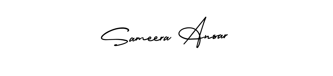 Best and Professional Signature Style for Sameera Ansar. AmerikaSignatureDemo-Regular Best Signature Style Collection. Sameera Ansar signature style 3 images and pictures png