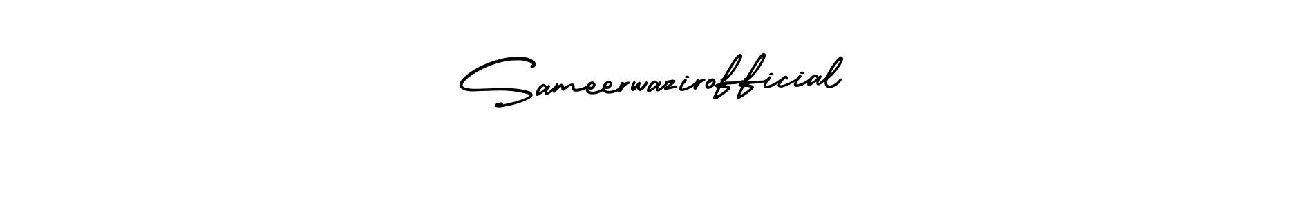 You should practise on your own different ways (AmerikaSignatureDemo-Regular) to write your name (Sameerwazirofficial) in signature. don't let someone else do it for you. Sameerwazirofficial signature style 3 images and pictures png