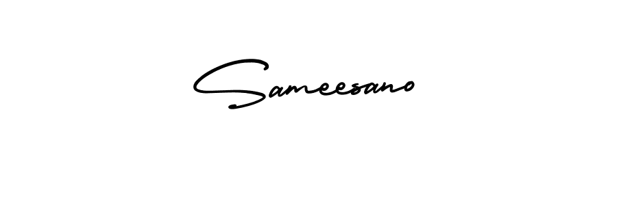 It looks lik you need a new signature style for name Sameesano. Design unique handwritten (AmerikaSignatureDemo-Regular) signature with our free signature maker in just a few clicks. Sameesano signature style 3 images and pictures png