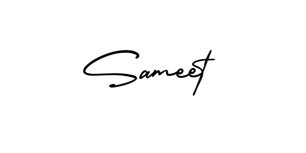 You should practise on your own different ways (AmerikaSignatureDemo-Regular) to write your name (Sameet) in signature. don't let someone else do it for you. Sameet signature style 3 images and pictures png