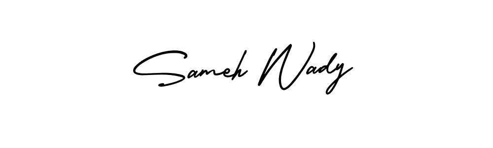 It looks lik you need a new signature style for name Sameh Wady. Design unique handwritten (AmerikaSignatureDemo-Regular) signature with our free signature maker in just a few clicks. Sameh Wady signature style 3 images and pictures png