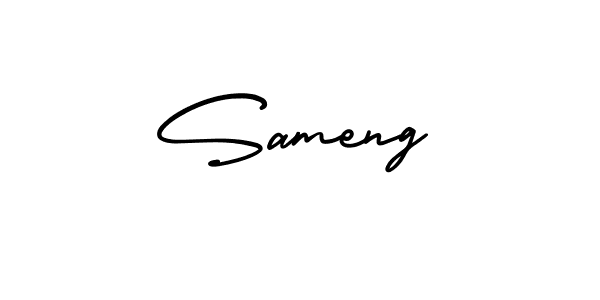 Sameng stylish signature style. Best Handwritten Sign (AmerikaSignatureDemo-Regular) for my name. Handwritten Signature Collection Ideas for my name Sameng. Sameng signature style 3 images and pictures png