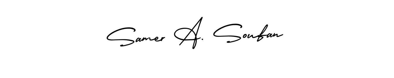 Design your own signature with our free online signature maker. With this signature software, you can create a handwritten (AmerikaSignatureDemo-Regular) signature for name Samer A. Soufan. Samer A. Soufan signature style 3 images and pictures png