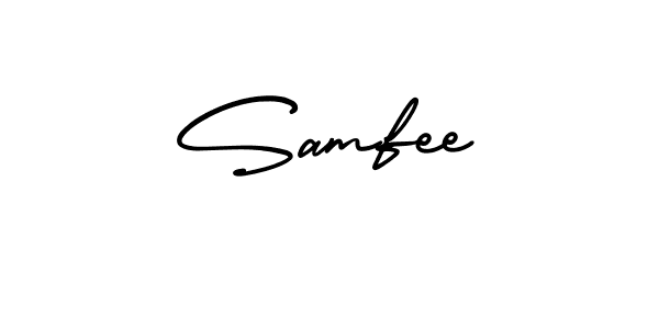 Also You can easily find your signature by using the search form. We will create Samfee name handwritten signature images for you free of cost using AmerikaSignatureDemo-Regular sign style. Samfee signature style 3 images and pictures png
