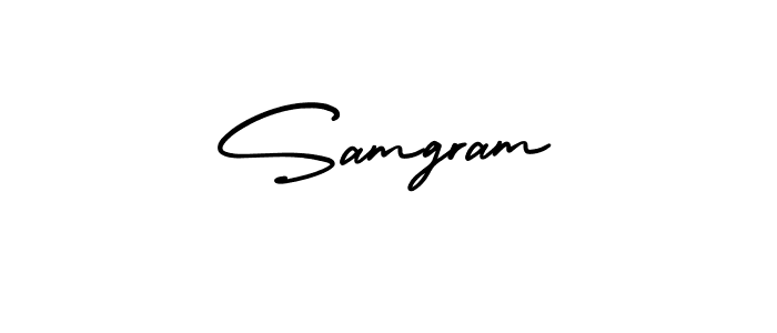 How to make Samgram signature? AmerikaSignatureDemo-Regular is a professional autograph style. Create handwritten signature for Samgram name. Samgram signature style 3 images and pictures png