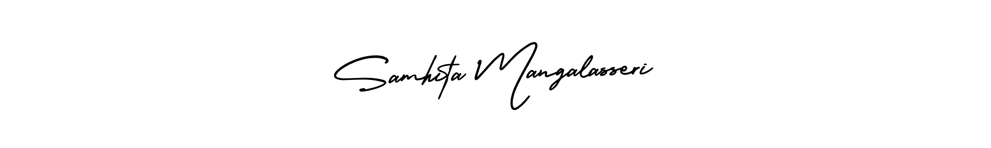 You can use this online signature creator to create a handwritten signature for the name Samhita Mangalasseri. This is the best online autograph maker. Samhita Mangalasseri signature style 3 images and pictures png