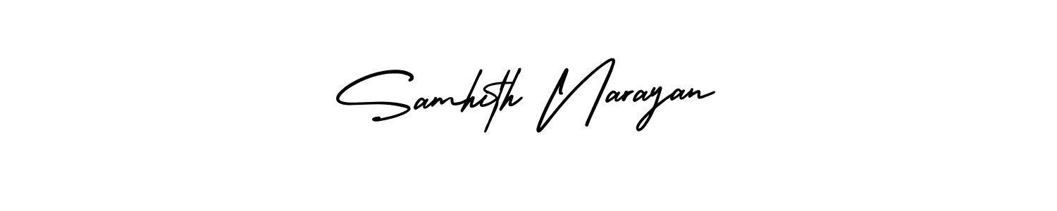 How to Draw Samhith Narayan signature style? AmerikaSignatureDemo-Regular is a latest design signature styles for name Samhith Narayan. Samhith Narayan signature style 3 images and pictures png