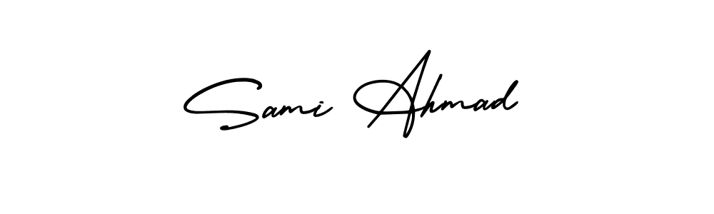 How to make Sami Ahmad name signature. Use AmerikaSignatureDemo-Regular style for creating short signs online. This is the latest handwritten sign. Sami Ahmad signature style 3 images and pictures png