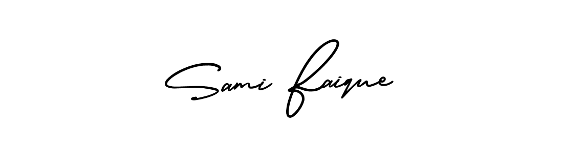 How to Draw Sami Faique signature style? AmerikaSignatureDemo-Regular is a latest design signature styles for name Sami Faique. Sami Faique signature style 3 images and pictures png