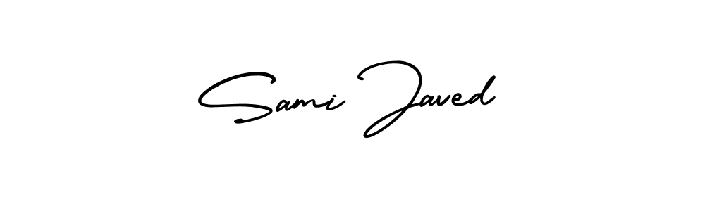 AmerikaSignatureDemo-Regular is a professional signature style that is perfect for those who want to add a touch of class to their signature. It is also a great choice for those who want to make their signature more unique. Get Sami Javed name to fancy signature for free. Sami Javed signature style 3 images and pictures png