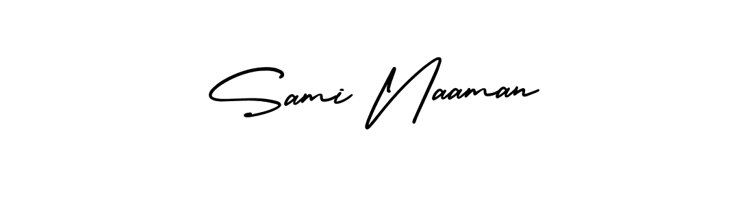 How to make Sami Naaman name signature. Use AmerikaSignatureDemo-Regular style for creating short signs online. This is the latest handwritten sign. Sami Naaman signature style 3 images and pictures png