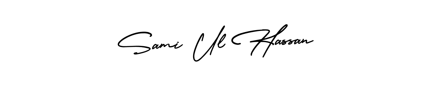 Create a beautiful signature design for name Sami Ul Hassan. With this signature (AmerikaSignatureDemo-Regular) fonts, you can make a handwritten signature for free. Sami Ul Hassan signature style 3 images and pictures png