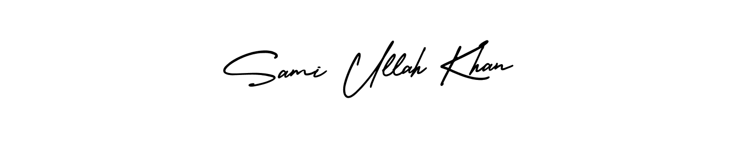 How to make Sami Ullah Khan name signature. Use AmerikaSignatureDemo-Regular style for creating short signs online. This is the latest handwritten sign. Sami Ullah Khan signature style 3 images and pictures png
