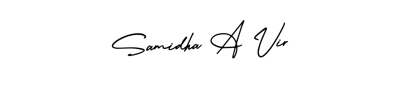 How to make Samidha A Vir signature? AmerikaSignatureDemo-Regular is a professional autograph style. Create handwritten signature for Samidha A Vir name. Samidha A Vir signature style 3 images and pictures png