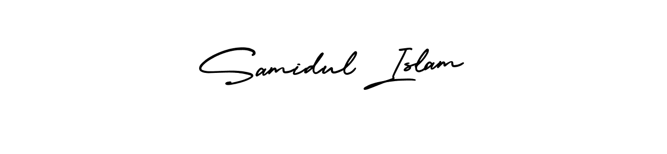 Make a beautiful signature design for name Samidul Islam. With this signature (AmerikaSignatureDemo-Regular) style, you can create a handwritten signature for free. Samidul Islam signature style 3 images and pictures png