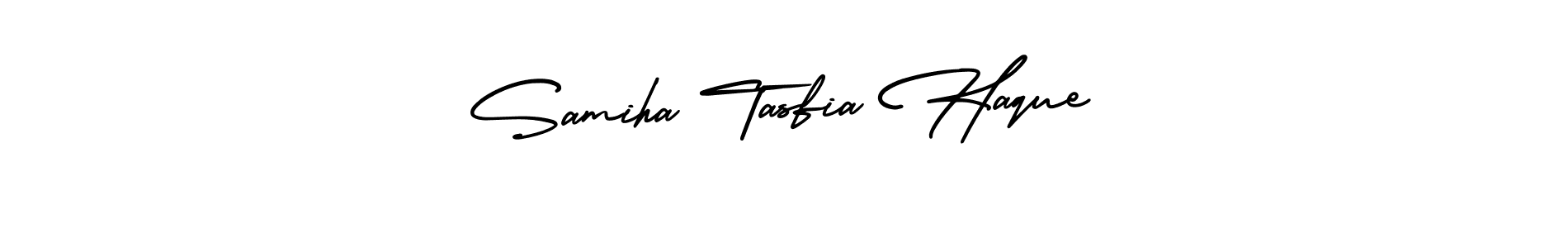 How to Draw Samiha Tasfia Haque signature style? AmerikaSignatureDemo-Regular is a latest design signature styles for name Samiha Tasfia Haque. Samiha Tasfia Haque signature style 3 images and pictures png