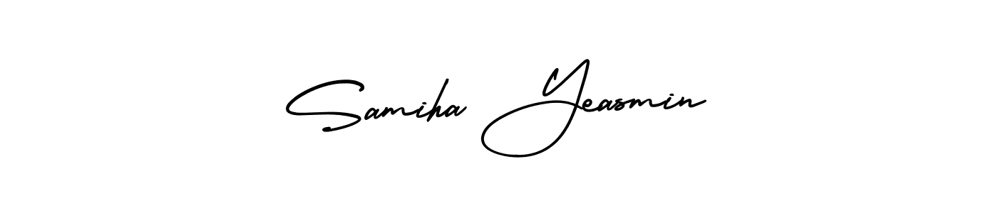 Create a beautiful signature design for name Samiha Yeasmin. With this signature (AmerikaSignatureDemo-Regular) fonts, you can make a handwritten signature for free. Samiha Yeasmin signature style 3 images and pictures png