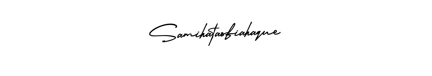 Also we have Samihatasfiahaque name is the best signature style. Create professional handwritten signature collection using AmerikaSignatureDemo-Regular autograph style. Samihatasfiahaque signature style 3 images and pictures png