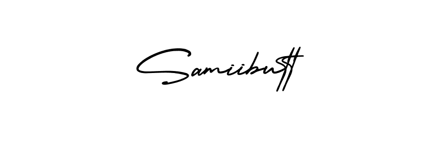 Make a beautiful signature design for name Samiibutt. With this signature (AmerikaSignatureDemo-Regular) style, you can create a handwritten signature for free. Samiibutt signature style 3 images and pictures png