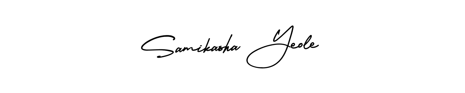 Create a beautiful signature design for name Samikasha Yeole. With this signature (AmerikaSignatureDemo-Regular) fonts, you can make a handwritten signature for free. Samikasha Yeole signature style 3 images and pictures png