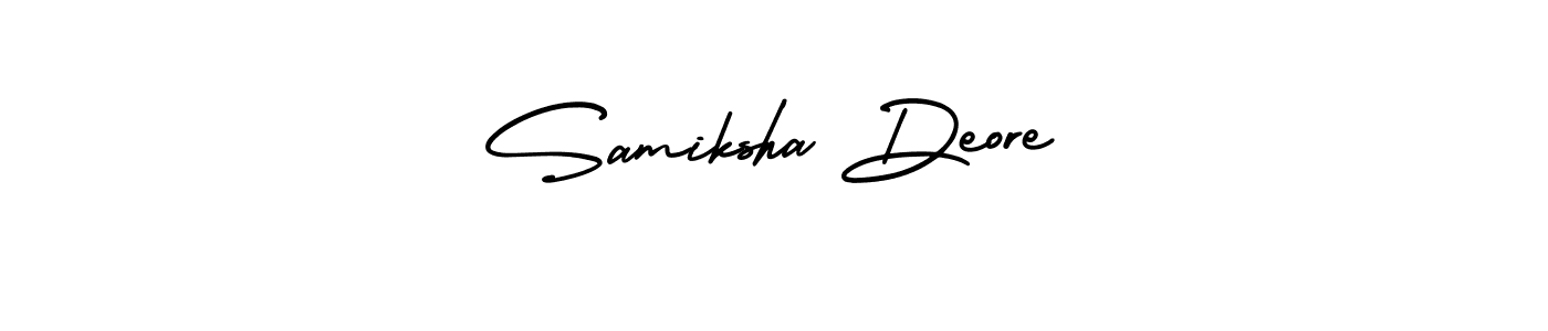 How to Draw Samiksha Deore signature style? AmerikaSignatureDemo-Regular is a latest design signature styles for name Samiksha Deore. Samiksha Deore signature style 3 images and pictures png