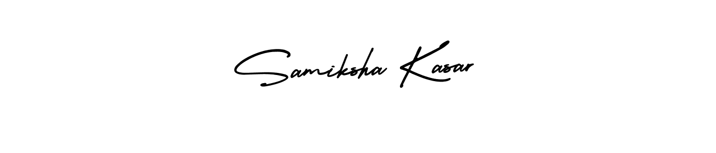 Make a short Samiksha Kasar signature style. Manage your documents anywhere anytime using AmerikaSignatureDemo-Regular. Create and add eSignatures, submit forms, share and send files easily. Samiksha Kasar signature style 3 images and pictures png