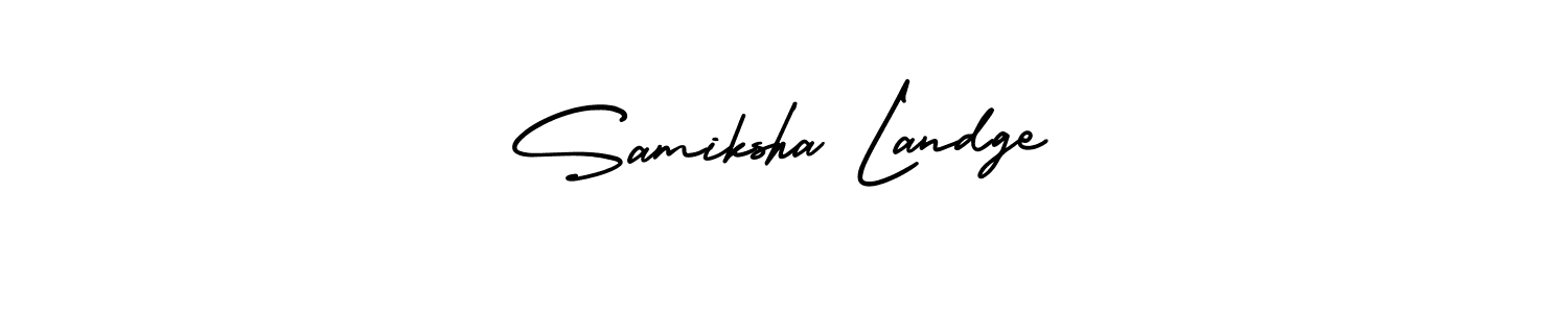 You can use this online signature creator to create a handwritten signature for the name Samiksha Landge. This is the best online autograph maker. Samiksha Landge signature style 3 images and pictures png