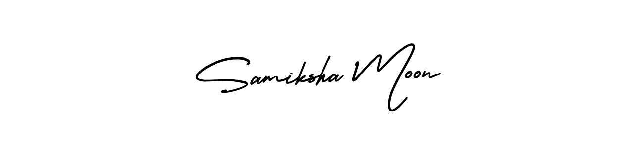 Create a beautiful signature design for name Samiksha Moon. With this signature (AmerikaSignatureDemo-Regular) fonts, you can make a handwritten signature for free. Samiksha Moon signature style 3 images and pictures png