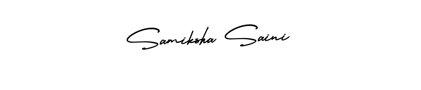 Make a beautiful signature design for name Samiksha Saini. With this signature (AmerikaSignatureDemo-Regular) style, you can create a handwritten signature for free. Samiksha Saini signature style 3 images and pictures png