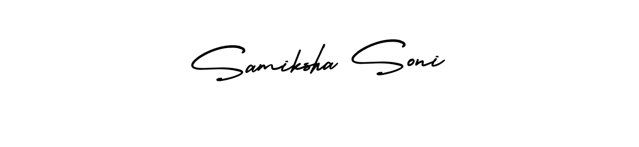 Make a short Samiksha Soni signature style. Manage your documents anywhere anytime using AmerikaSignatureDemo-Regular. Create and add eSignatures, submit forms, share and send files easily. Samiksha Soni signature style 3 images and pictures png