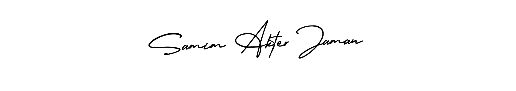 if you are searching for the best signature style for your name Samim Akter Jaman. so please give up your signature search. here we have designed multiple signature styles  using AmerikaSignatureDemo-Regular. Samim Akter Jaman signature style 3 images and pictures png