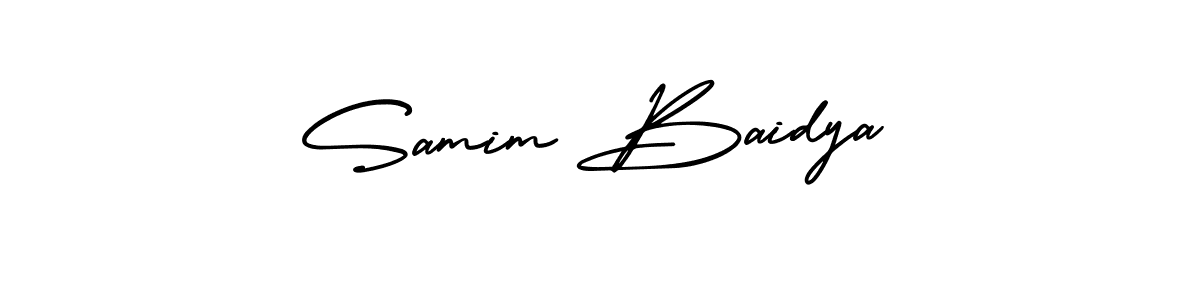 Create a beautiful signature design for name Samim Baidya. With this signature (AmerikaSignatureDemo-Regular) fonts, you can make a handwritten signature for free. Samim Baidya signature style 3 images and pictures png