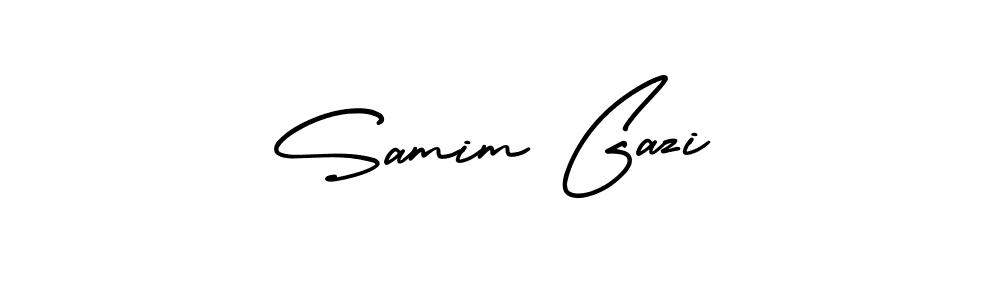 Use a signature maker to create a handwritten signature online. With this signature software, you can design (AmerikaSignatureDemo-Regular) your own signature for name Samim Gazi. Samim Gazi signature style 3 images and pictures png