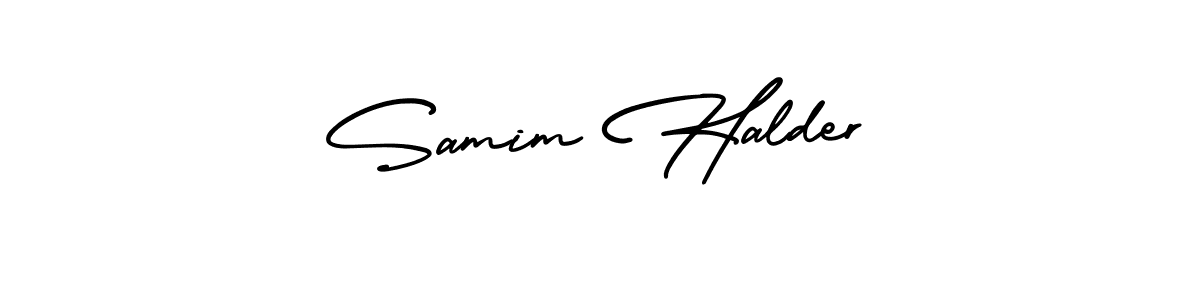 AmerikaSignatureDemo-Regular is a professional signature style that is perfect for those who want to add a touch of class to their signature. It is also a great choice for those who want to make their signature more unique. Get Samim Halder name to fancy signature for free. Samim Halder signature style 3 images and pictures png